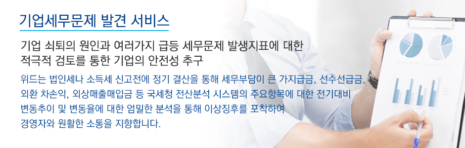 기업세무문제 발견 서비스